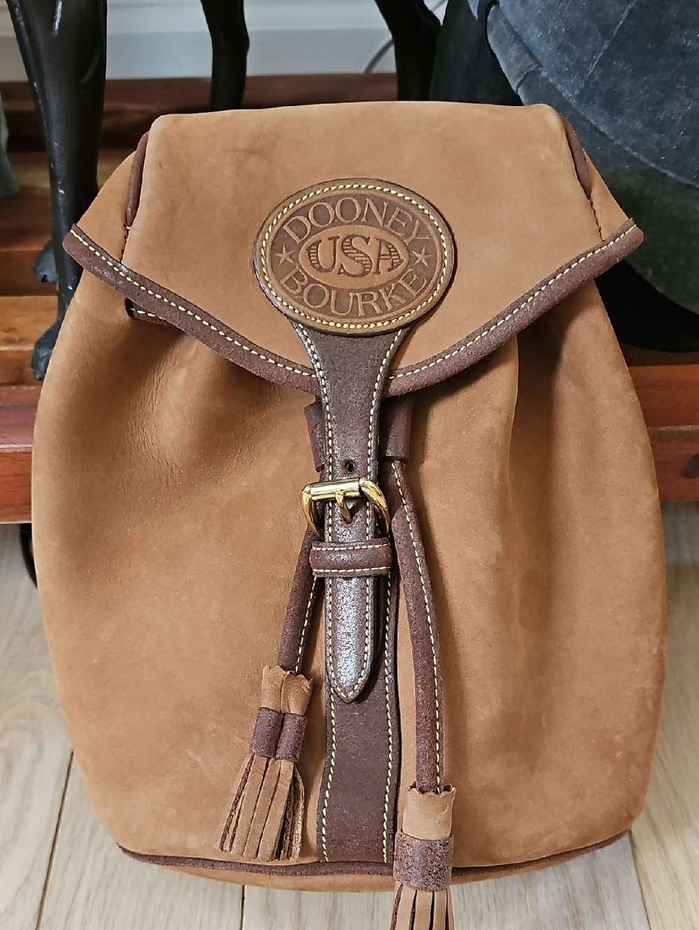 Dooney & Bourke Newbuck Suede Backpack Excellent Unused Condition - Picture 2 of 13